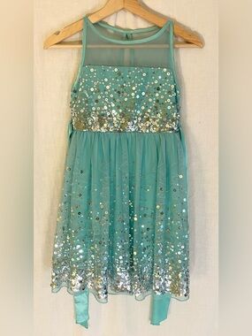 Ruby Rox Aqua Sequin Tulle Party Dress